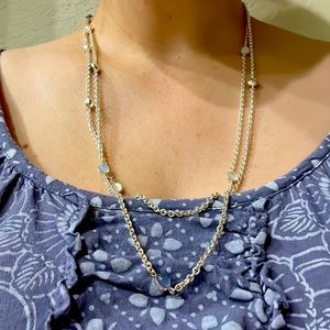 Montblanc necklace and earrings set, silver